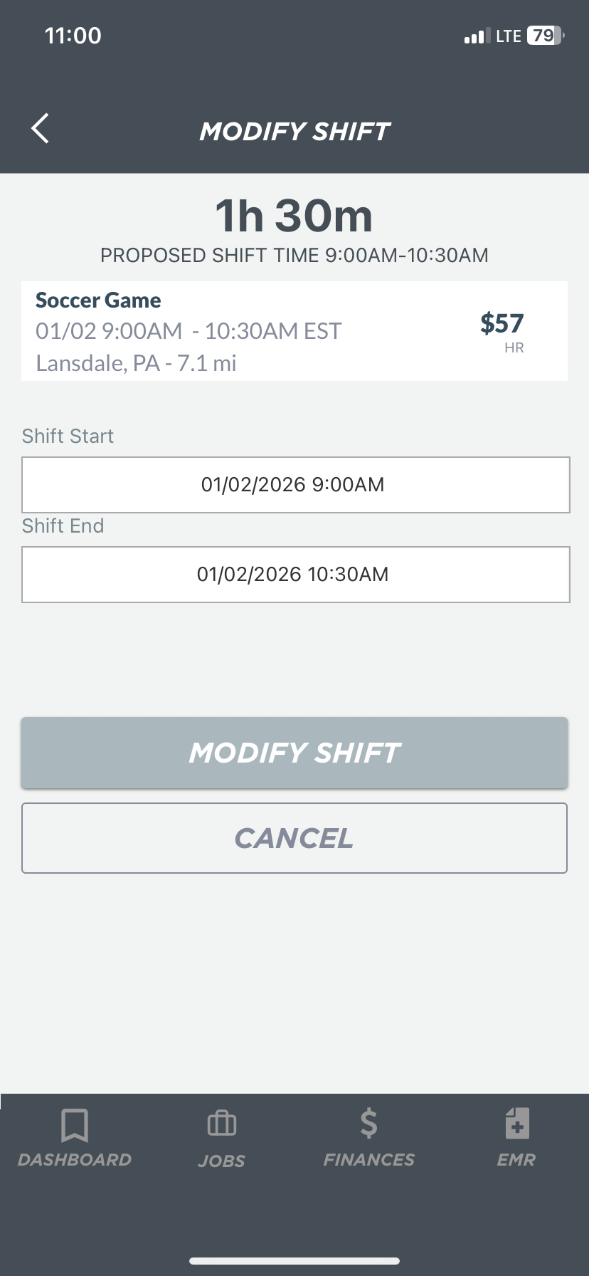 How to Modify or Change a Shift I am Working